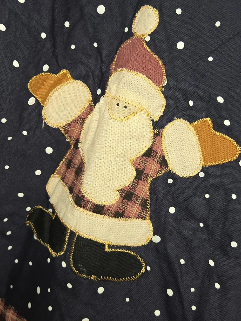 Christmas Tree Skirt Santa Sled Reindeer Snowman Rustic Farmhouse 50